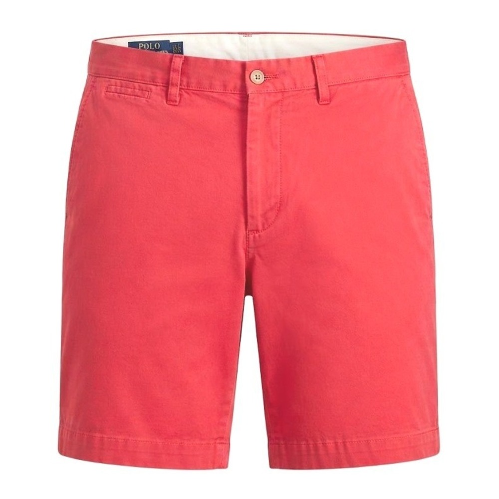 Polo Ralph Lauren Mens Red Cotton Chino Shorts Size 33 x 10 Classic Fit - AC